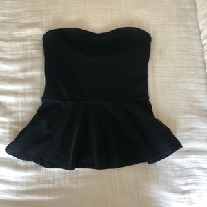 Express Ruffle Hem Tube Top